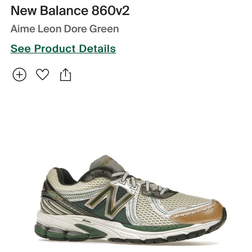 Aime Leon Dore x New Balance 860v2 Green Size 5, Like New - Picture 2 of 10